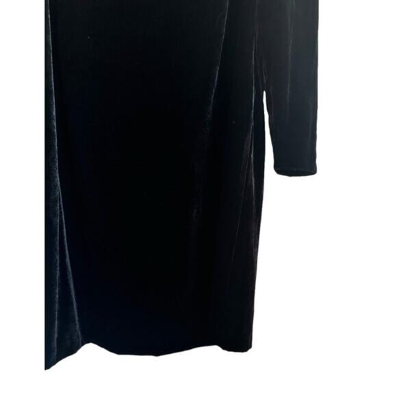 BODEN Women's Velvet Open Back Mini Dress Size 6 Black - Picture 8 of 11